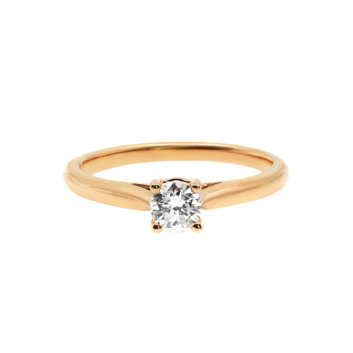 Inel | Aur Roz 18k, Diamant Solitaire 0.33 ct AV