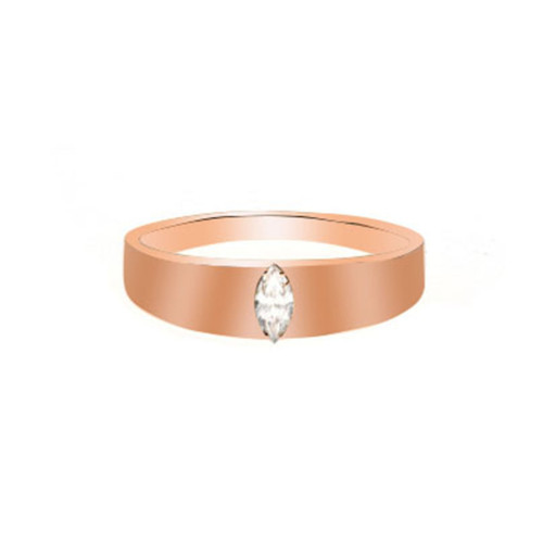 Inel | Aur Roz 18k, Diamant Solitaire 0.12 Ct
